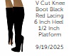 [BB] V Cut Boots Black
