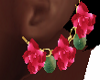 Rose Earrings W/Jade