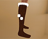 Brown Socks Fur Trim (F)