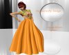 Orange flower gown