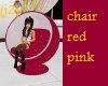 (j2) Chair red - pink