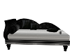 Blk/silver chaise