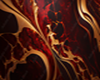 Red marble art 1