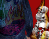 burning car jean jacket