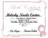 Melody Birth Certi