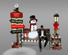 Christmas Snowman Bench