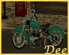 Vintage Teal Motorcycle