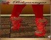 Anns red strap shoes