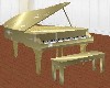 Gold Baby grand piano
