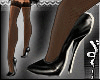 [W] Black Heels Fishnet