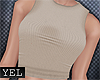 [Yel] Nude cotton top