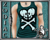 Teal Skulls tanktop