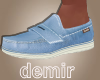 [D] Blue loafers