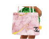 Chanel marble tote bag