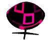 pink n blk cuddle chair