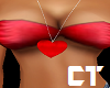 CT - Heart Necklace(Red)