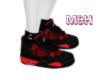 M & H  Blk Red Sneakers