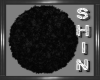 Round Fuzzy Black Rug