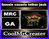 female canada lether jac