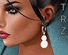 TRZ- White Earrings
