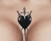 black heart chest tattoo