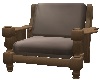 GreyLeather & Wood Chair