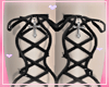 ♡ Black Leg Ribbons