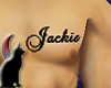 Jackie chest tattoo