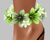 ~CR~Flower Anklets Olive