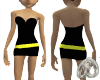 black dress yellow belt