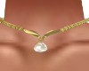 Gold Pearl Drop Necklace