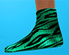Green Tiger Stripe Socks flat (F)