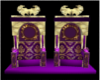 Royal purple throne