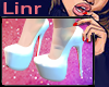 L | White high heels