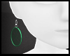 Green Button Earrings