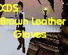 XDS Brown Leather Gloves