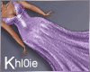 K Purple sparkle gown