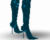 Blue Glitter boots