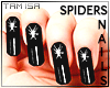 ! Spiders Nails Hallowen