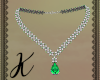 Ivy Necklace Green Silve