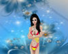 bathing suit yellow red
