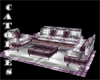 purple silver couch
