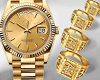 100k Gold Rollie & Rings