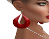 S4 Red Hoop Earrings