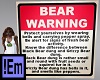 !Em Bear Wall Sign Joke
