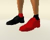 shoes black and red