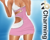 pink and white dress