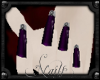 Purple Pierced Nails L.S