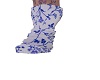 blue floral boots