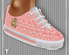Peach Flowered Shoes
